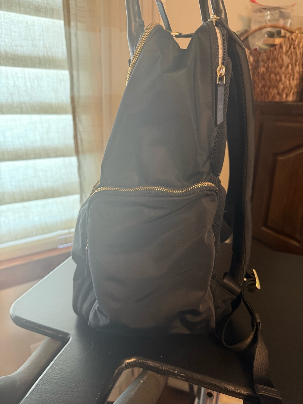 Tumi Black Backpack with Gold Hardware - Picture 3 of 8